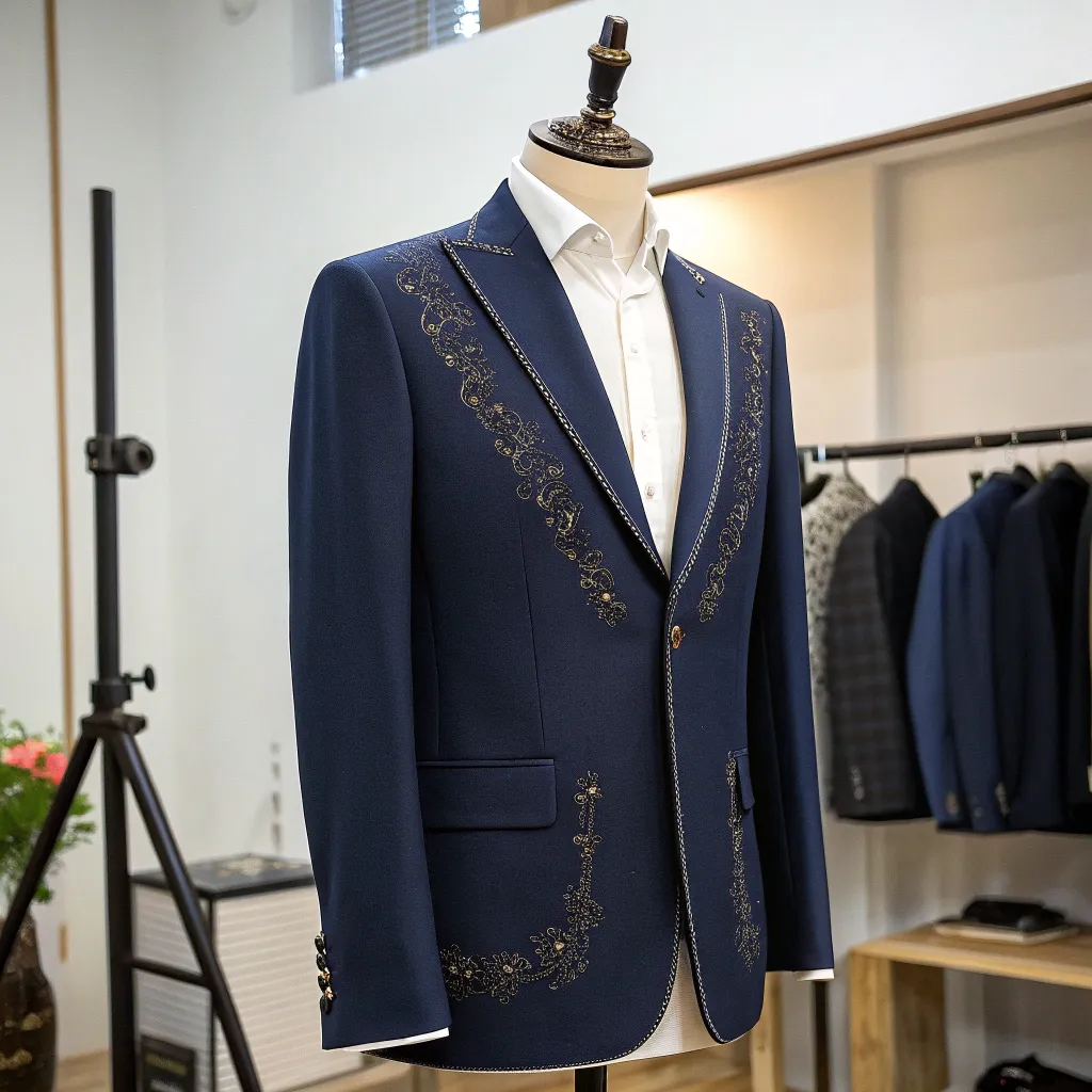 Custom tailored suit on a mannequin